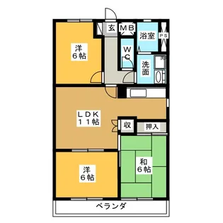 倉知マンションII【3階】の間取り