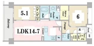 京都府京都市上京区東立売町【マンション】の間取り