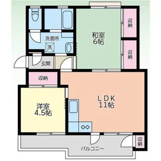別所アパートメント C棟【4階】の間取り
