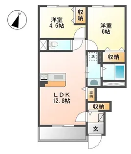 リアン ジュナス【1階】の間取り