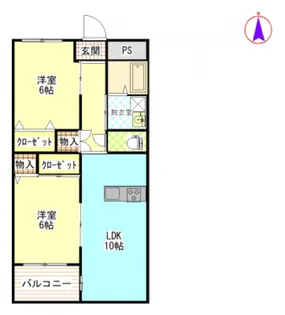 クオーレ【1階】の間取り