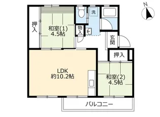 UR鶴山台【5階】の間取り