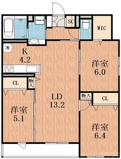 大阪府大阪市阿倍野区北畠1【アパート】の間取り