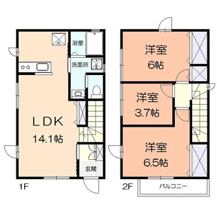 神奈川県藤沢市鵠沼海岸7【一戸建】の間取り