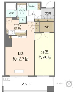 ザ・千里タワー 1602【16階】の間取り