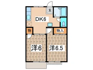 大胡ハイツ【2階】の間取り
