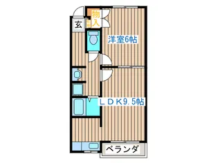 ハピネスTORINO2【2階】の間取り