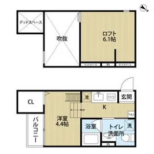 1Kの間取り画像