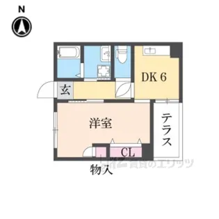 コスモスハイツ【1階】の間取り