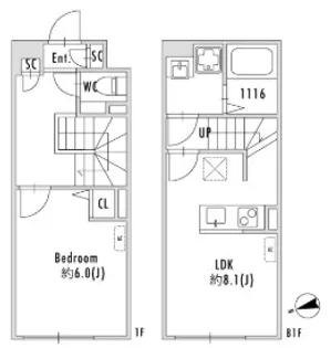 PASEO下北沢代沢II【1階】の間取り