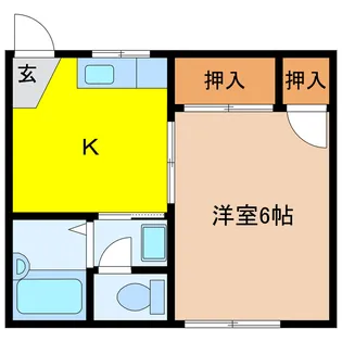 岐阜県岐阜市多賀町【アパート】の間取り