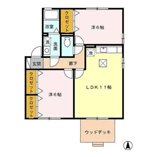 福島県福島市瀬上町字腰巻【アパート】の間取り