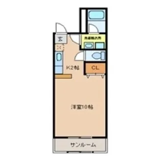 オールドゥパレ【2階】の間取り