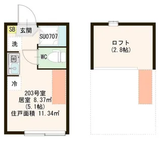 東京都板橋区仲町【アパート】の間取り