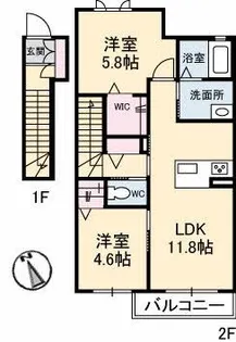 フェリシード さおの森【2階】の間取り