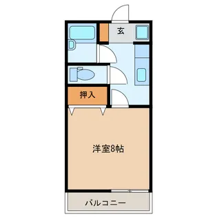 サンライズ佐野【2階】の間取り