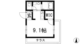 レジデンスコート池田【1階】の間取り