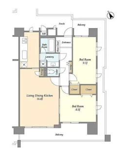 ガーデン文京白山【4階】の間取り