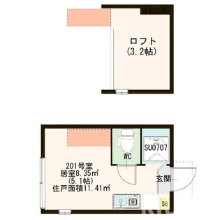 東京都世田谷区上北沢5【アパート】の間取り