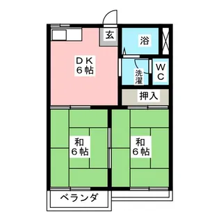 プチタウン大高台【2階】の間取り