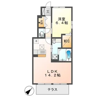 クラウド善南公園【1階】の間取り