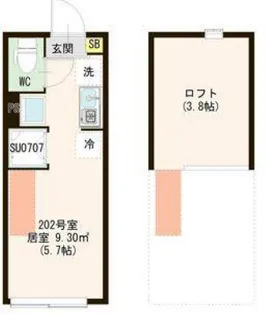 ハーモニーテラス若宮VI【2階】の間取り