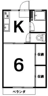 ハイム桃園【1階】の間取り