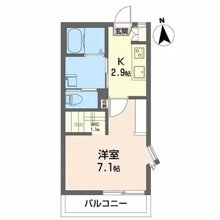 壱番館旭ヶ丘【2階】の間取り