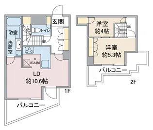 ユニーブル島津山【9階】の間取り