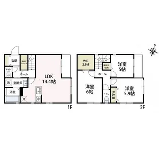 神奈川県藤沢市高倉【一戸建】の間取り