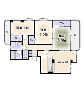 サンハイツ相生【3階】の間取り