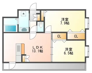 福岡県福岡市東区香椎駅前2【マンション】の間取り