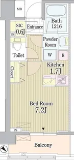 PRIME URBAN 東中野 COURT【8階】の間取り