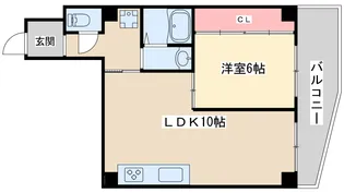 エバービューハイツ【7階】の間取り