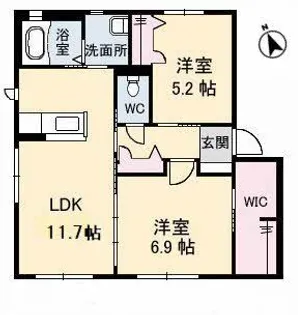シャーメゾン山王田 A棟【1階】の間取り