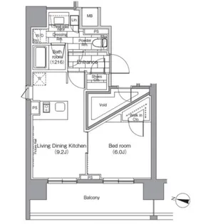 東京都渋谷区恵比寿南1【マンション】の間取り