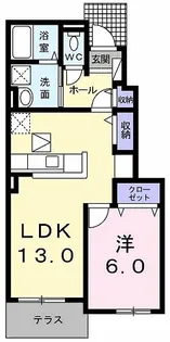 ミルトD (mild)【1階】の間取り