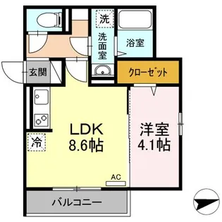 ラ・パーチェ【3階】の間取り