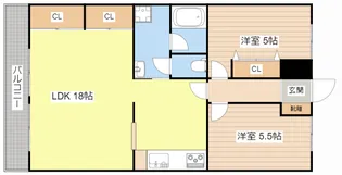 滋賀県大津市見世1【マンション】の間取り