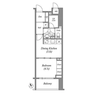 レジデンス渋谷富ヶ谷(Residence Shibuya Tomigaの間取り