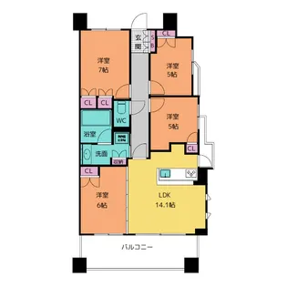 ロイヤルクレスト金山【8階】の間取り