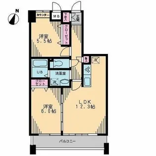 ヴェルジェ宮崎台【3階】の間取り
