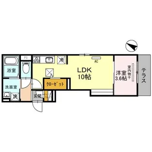 Clashist大和田【1階】の間取り