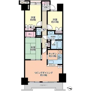 アールヴェール文京白山【15階】の間取り