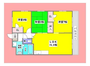 広島県東広島市西条町寺家【マンション】の間取り