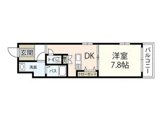 グラビスコート八丁堀【3階】の間取り