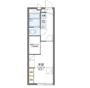 レオパレスウォーターリリィ北方【2階】の間取り
