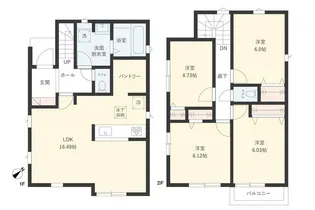 埼玉県川越市かすみ野1【一戸建】の間取り