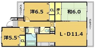 神奈川県横浜市金沢区能見台1【マンション】の間取り
