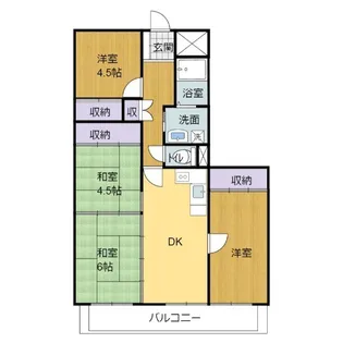 パークサイドヒルズ【4階】の間取り
